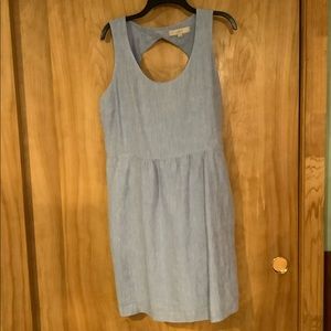 Loft blue linen dress